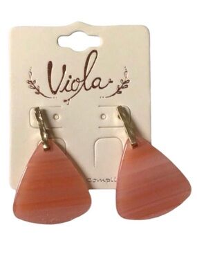 Viola Triangle Stud Drop Earrings (NWT)